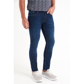 Avva Erkek Lacivert Slim Fit Jean  Erkek Kot Pantolon A92Y3567