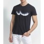 Ltb Erkek Siyah Baskılı Kısa Kol Bisiklet Yaka T-Shirt 01220 84544 60146