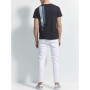 Ltb Erkek Siyah Baskılı Kısa Kol Bisiklet Yaka T-Shirt 01220 84544 60146