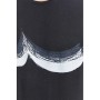 Ltb Erkek Siyah Baskılı Kısa Kol Bisiklet Yaka T-Shirt 01220 84544 60146