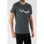 Ltb Erkek Antrasit Baskılı Kısa Kol Bisiklet Yaka T-Shirt 01220 84159 6089