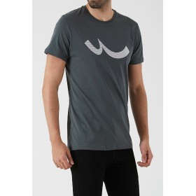 Ltb Erkek Antrasit Baskılı Kısa Kol Bisiklet Yaka T-Shirt 01220 84159 6089