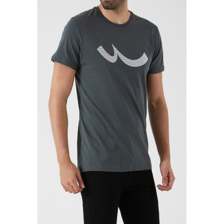 Ltb Erkek Antrasit Baskılı Kısa Kol Bisiklet Yaka T-Shirt 01220 84159 6089