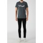 Ltb Erkek Antrasit Baskılı Kısa Kol Bisiklet Yaka T-Shirt 01220 84159 6089