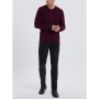 Lee Cooper Erkek Aiden V Yaka Kazak Bordo 201 LCM 241027