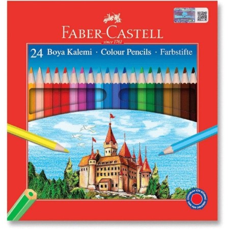 Faber Castell 24 Renk Karton Kutu Boya Kalemi