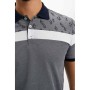 Defacto Erkek Çivit Mavisi Slim Fit Polo T-shirt M8179AZ