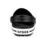 Crocs  Siyah Unisex Crocband Kenarı Siyah Beyaz Çizgili Terlik 11016