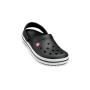 Crocs  Siyah Unisex Crocband Kenarı Siyah Beyaz Çizgili Terlik 11016