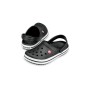 Crocs  Siyah Unisex Crocband Kenarı Siyah Beyaz Çizgili Terlik 11016
