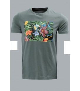 Lufian Adragos Modern Grafik T- Shirt Yeşil 111020025