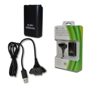 Xbox 360 için Pil ve Şarj Cihazı 4800mAh BN-007-2 Siyah