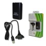 Xbox 360 için Pil ve Şarj Cihazı 4800mAh BN-007-2 Siyah