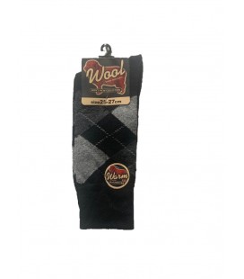 Wool Siyah Erkek Çorap 422-1-4