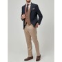 Altınyıldız Classics Erkek Lacivert-Bej Slim Fit Kombinli Takım Elbise 4A3120100101