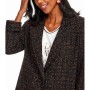 İkiler Kadın Kahverengi Tek Düğmeli Blazer Ceket 020-5008