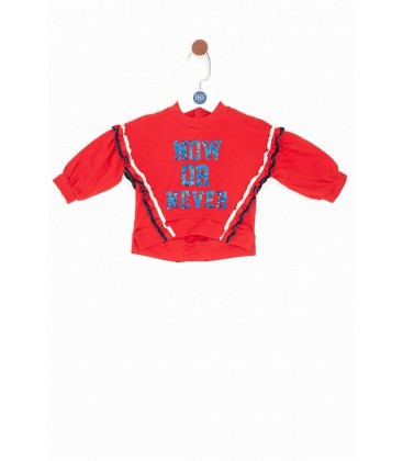 BG Baby Kız Bebek Kırmızı Sweatshirt 19PFWBG2411
