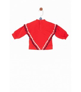 BG Baby Kız Bebek Kırmızı Sweatshirt 19PFWBG2411