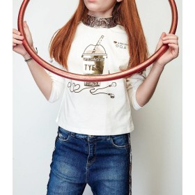 Tyess Kız Çocuk Ekru T-shirt 19FW2TJ4525