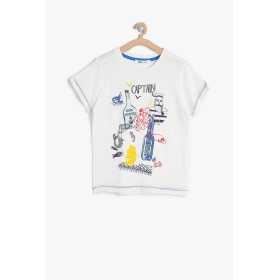 Koton Ekru Erkek Çocuk T-Shirt 7YKB16393TK001