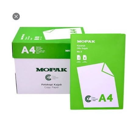 Mopak A4 Fotokopi Kağıdı 80gr 500x5 2500 Adet 1 Koli