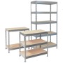 Metal Raf Sistemi Yük Rafı 5 Raflı 875kg 176cmX75cmX35cm