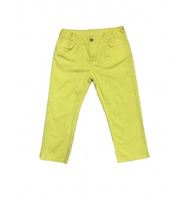 Kid Girl Yellow Capri Pants