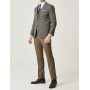 Altınyıldız Classics Erkek Lacivert-kahverengi Slim Fit Kombinli Yelekli Desenli Takım Elbise 4A3421100005