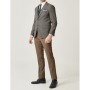 Altınyıldız Classics Erkek Lacivert-kahverengi Slim Fit Kombinli Yelekli Desenli Takım Elbise 4A3421100005