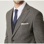 Altınyıldız Classics Erkek Lacivert-kahverengi Slim Fit Kombinli Yelekli Desenli Takım Elbise 4A3421100005