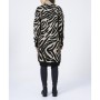 Fashion Friends Kadın Siyah Zebra Desenli Uzun Hırka 21K0375K1