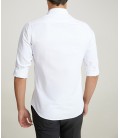 Damat TWN Slim Fit Beyaz Baskılı Erkek Gömlek 7EF022107288M