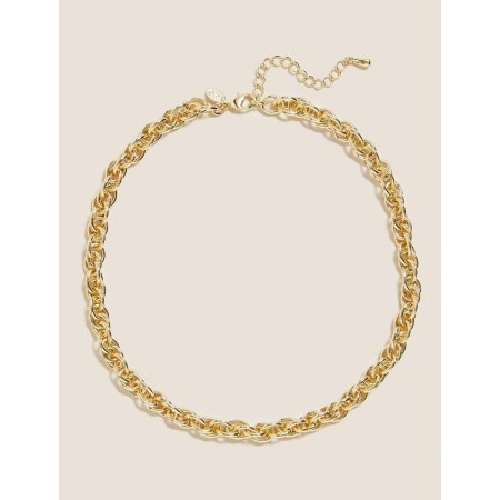 M&S COLLECTION Sarı Kısa Kalın Zincir Kolye T06006100F