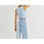 Pull & Bear Dikişli Kadın Mavi Patchwork Top 8241/303/400
