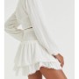 Pull & Bear Fırfırlı Katlı Volanlı Dantel Şeritli Mini Etek  8398/315/250
