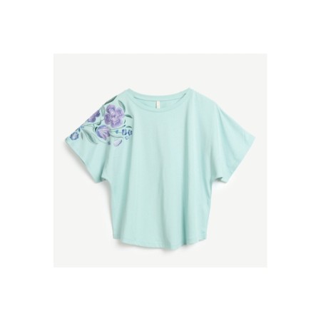 Yargıcı Kadın Yeşil Nakış Detaylı T-shirt 1YKTS9015X