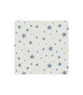 Hibboux Star White Bebek Nevresim + Yastık Kılıfı 100x150 Bebek Star Wblue
