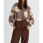 Pull&Bear Kadın Smiley Papatyalı Oversays Sweatshirt 8591/341