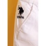 US. Polo Erkek Çocuk Beyaz Dokuma Bermuda Capri