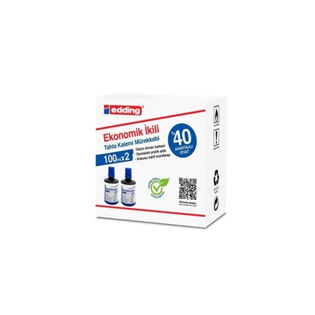 Edding Tahta Kalemi Mürekkebi Mavi 100 ml 2 Li