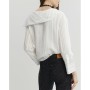 Yargıcı Kadın Beyaz Yaka Detaylı Bluz 9KKGM6135X