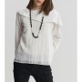 Yargıcı Kadın Beyaz Yaka Detaylı Bluz 9KKGM6135X