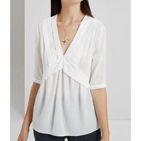Yargıcı Kadın Kırık Beyaz Nervürlü Uzun Kol Gömlek 9KKGM6167X