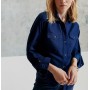 Yargıcı Kadın İndigo Panel Detaylı Denim Gömlek 0KKGM6100X