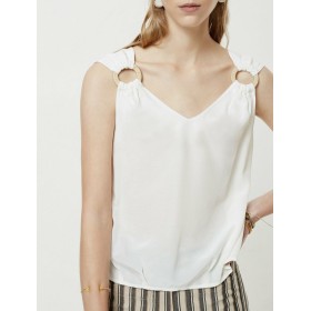 Yargıcı Kadın Kırık Beyaz Omuz Detaylı Bluz 0YKGM6137X