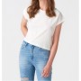 Dilvin Kadın T Kol T-shirt-Ekru 3431
