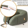 Beddo Bambu Serisi Ortopedik Boyun ve Seyahat Yastığı - Haki