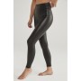 Penti Deri Görünümlü Slim Fit Termal Siyah Tayt