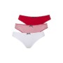 US Polo Assn Kadın Beyaz - Kırmızı 3 Lü Slip 66222
