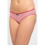 US Polo Assn Kadın Beyaz - Kırmızı 3 Lü Slip 66222